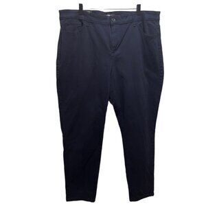 Joe Fresh Navy Blue Straight Leg Pants Size 20